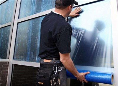 Home Blue Window Film de protecció plàstica Embolcall, escut de vidre